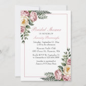 Invitation Jardin romantique Peine Florale & Fête des mariées (Devant)