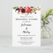Invitation Jardin romantique Répétition Florale Dîner Invitat (Debout devant)