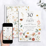 Invitation Jardin rose Calligraphie florale 30e anniversaire<br><div class="desc">Fêtez une étape spéciale avec notre belle calligraphie florale de jardin rose 30e anniversaire invitation! Ce design unique et magnifique est parfait pour toute célébration de 30 ans - donnez à vos invités une invitation spéciale qu'ils n'oublieront pas. L'avant de l'invitation a des fleurs d'aquarelle ressemblant à de la vie,...</div>