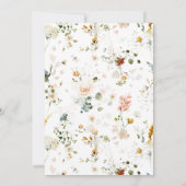 Invitation Jardin rose Calligraphie florale 30e anniversaire (Dos)