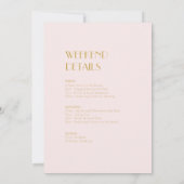 Invitation Jardin rose | Fin de semaine du Rose foncé (Dos)