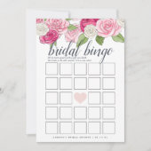 Invitation Jardin Rosé Jeu à Fête des mariées double face (Devant)