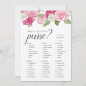 Invitation Jardin Rosé Jeu à Fête des mariées double face (Dos)