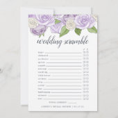 Invitation Jardin Rosé Jeu à Fête des mariées double face (Dos)