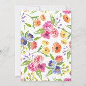 Invitation Jardin rose orangé, Fête des mariées vive (Dos)