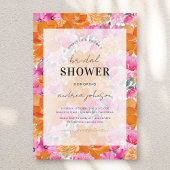 Invitation Jardin rose orange pâle Fête des mariées