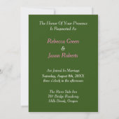 Invitation Jardin Rose victorien - Bouquet Mariage (Dos)