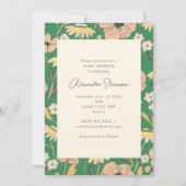 Invitation Jardin rose vintage Baby shower fleuri (Devant)