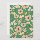 Invitation Jardin rose vintage Baby shower fleuri (Dos)