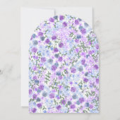 Invitation Jardin Rose violet et bleu clair Arches de mariage (Dos)