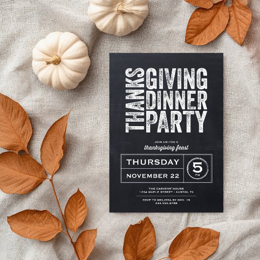 Invitation Jardin Russe Moderne Thanksgiving