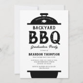 Invitation Jardin rustique BBQ Graduation Party (Devant)