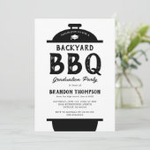 Invitation Jardin rustique BBQ Graduation Party (Debout devant)