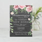 Invitation Jardin rustique Chalkboard été Ménage Bbq (Debout devant)