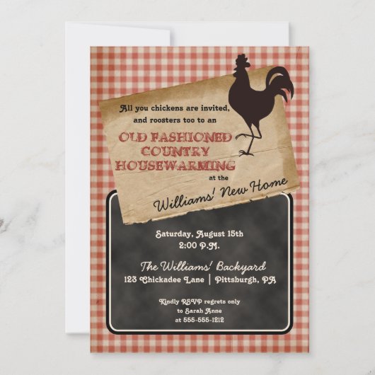 Invitation Jardin rustique Cookout (Devant)