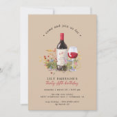 Invitation Jardin rustique du vin rouge | N'Importe Quel Âge  (Devant)