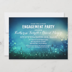 Invitation Jardin rustique éclaire la partie d'engagement rom
