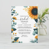 Invitation Jardin rustique Fête des mariées de tournesol (Debout devant)