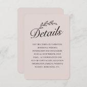 Invitation Jardin rustique feuille botanique Script à main RS (Devant / Derrière)