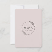 Invitation Jardin rustique feuille botanique Script à main RS (Dos)