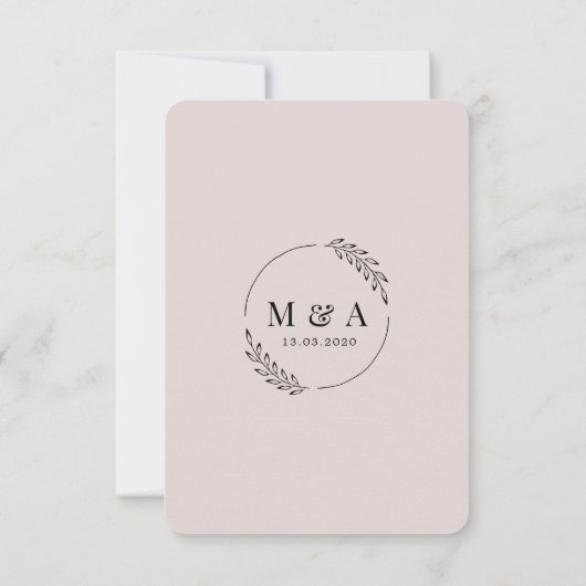 Invitation Jardin rustique feuille botanique Script à main RS (Dos)