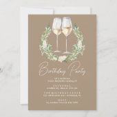 Invitation Jardin Rustique Fleur de Vins | N'Importe Quel Âge (Devant)