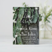 Invitation Jardin rustique grange bois et sauge Mariage (Debout devant)