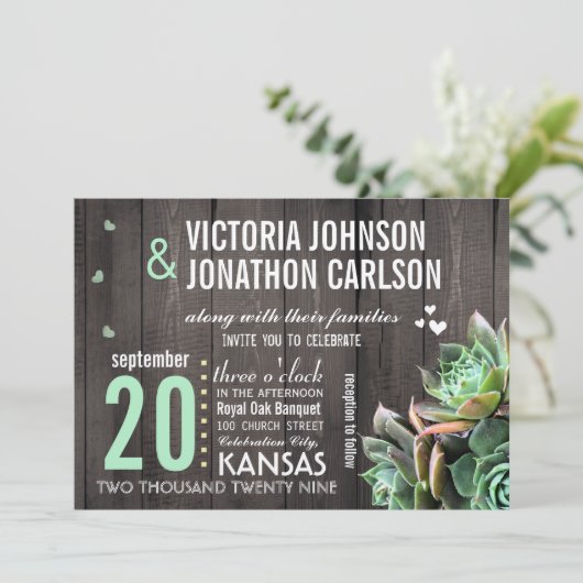 Invitation Jardin rustique Grange poules et poules en bois Ma (Debout devant)