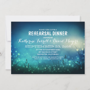 Invitation Jardin rustique illumine Dîner de répétition roman