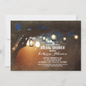 Invitation jardin rustique lanternes nuptiale douche invitati (Devant)