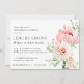 Invitation Jardin sauvage Chic Floral Dahlia Bridesmaid Déjeu (Devant)
