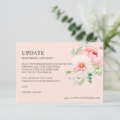 Invitation Jardin sauvage | Dahlia Peony Pink MARIAGE MISE À (Debout devant)