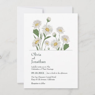 Invitation Jardin sauvage simple de marguerite