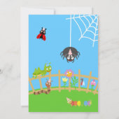 Invitation Jardin scavenger bugs chasse fête d'anniversaire (Dos)