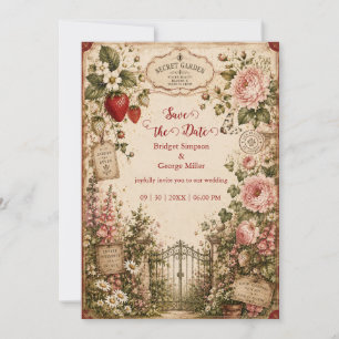 Invitation Jardin secret cottagecore Romance de mariage