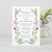Invitation Jardin secret de Bat Mitzvah (Debout devant)