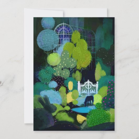 Invitation Jardin secret de nuit (Devant)