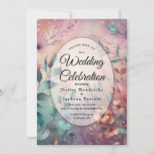 Invitation Jardin secret en soirée Mariage lumineux (Devant)