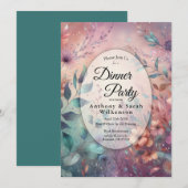 Invitation Jardin secret en Soirée - Restaurant (Devant / Derrière)