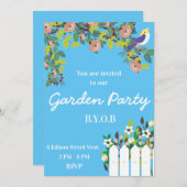 Invitation Jardin secret fête d'été (Devant / Derrière)