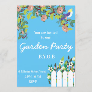 Invitation Jardin secret fête d'été