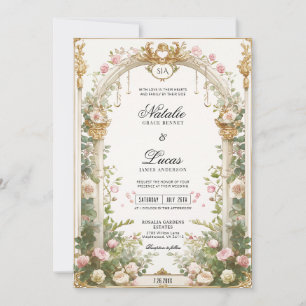Invitation Jardin Secret Floral Arch Mariage Imprimable