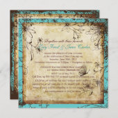 Invitation Jardin secret Vintage PixDezines, mariage de autom (Devant / Derrière)