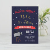 Invitation Jardin soirée cinéma sous les étoiles Anniversaire (Debout devant)