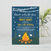 Invitation Jardin Soirée Film S'mores Anniversaire (Debout devant)