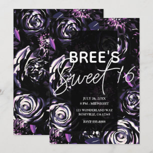 Invitation Jardin sombre de fleurs violettes ensorcelantes Fê