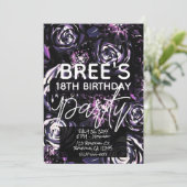 Invitation Jardin Sombre Fleurs Violettes Ensorcelantes Soiré (Debout devant)