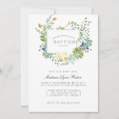 Invitation Jardin Succulent | Baptême d'aquarelle florale (Devant)