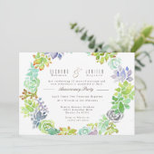 Invitation Jardin Succulent | Fête de l'anniversaire de l'aqu (Debout devant)