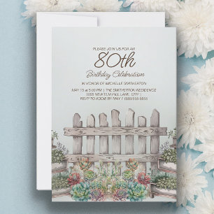 Invitation Jardin Succulents Porte Botanique 80e anniversaire